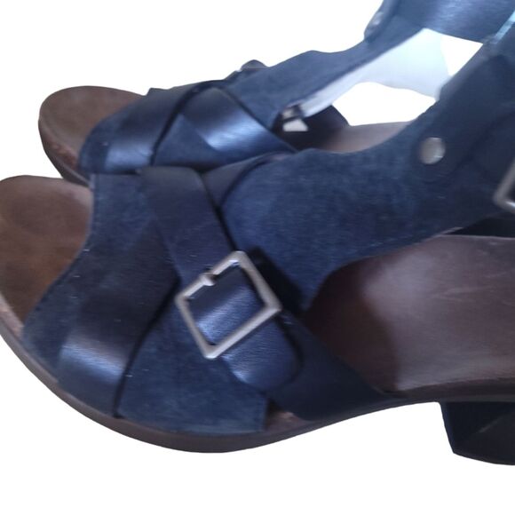 Dansko Dominique Block Heel Sandals Black Leather Size 41 /11US - Picture 6 of 11